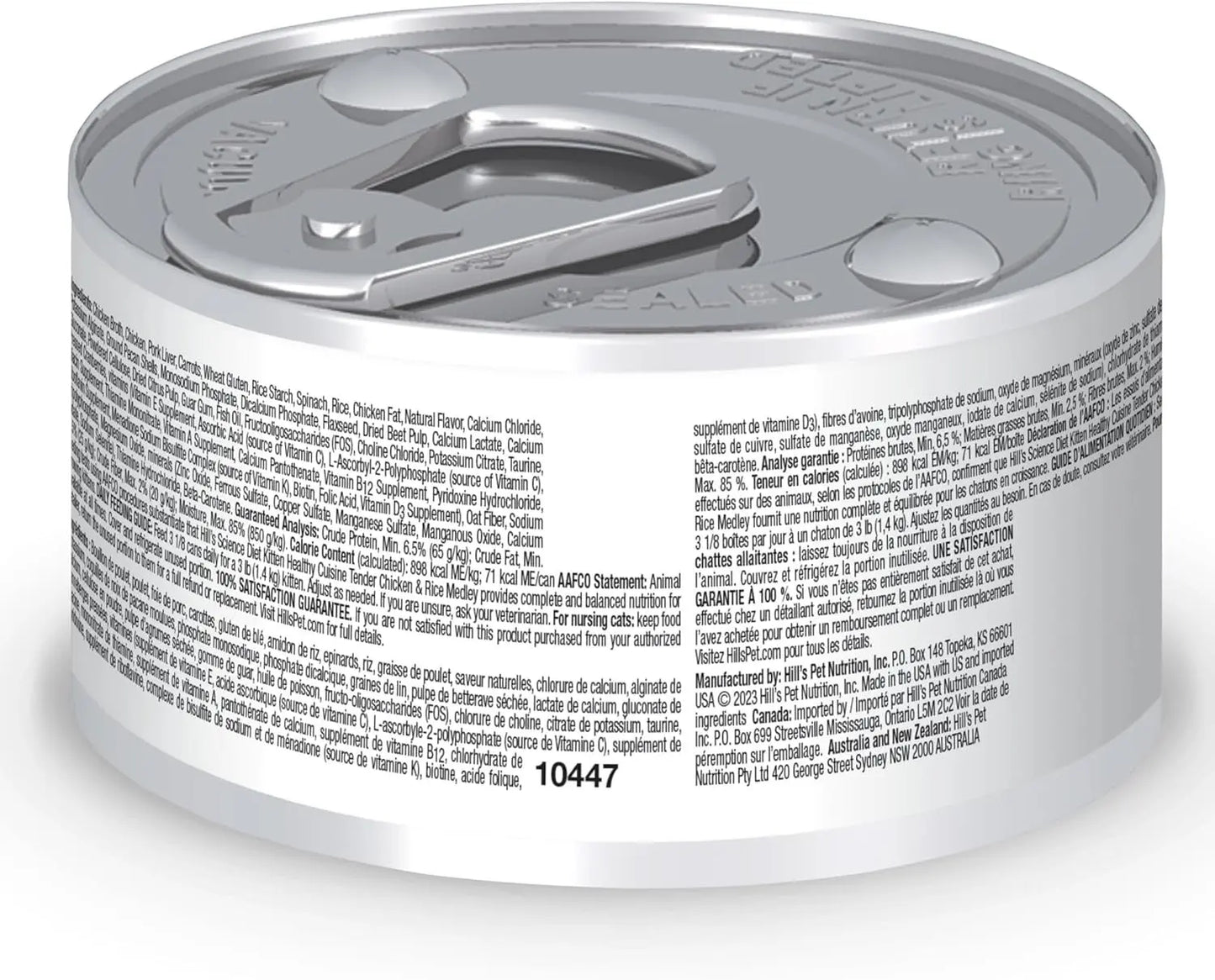 Healthy Cuisine, Kitten, Great Taste, Wet Cat Food, Chicken & Rice Stew, 2.8 Oz - Hill's