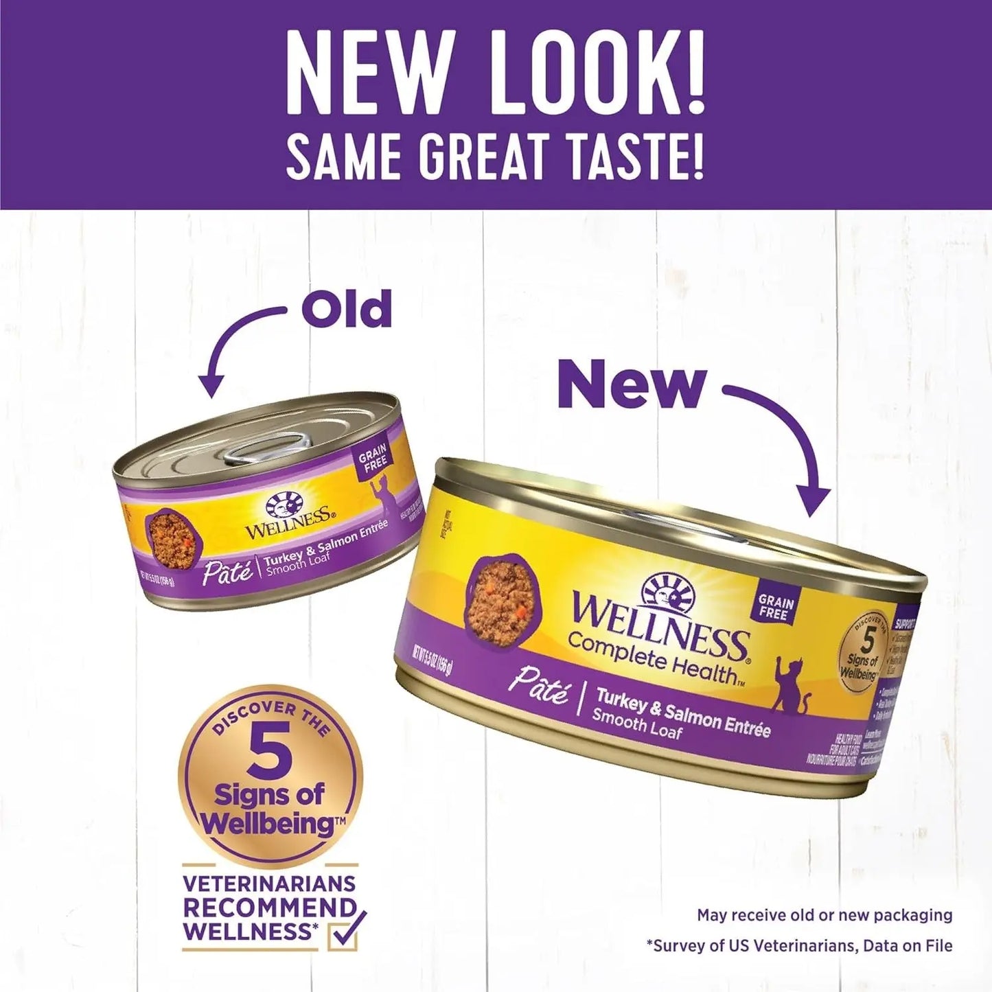 Wellness Complete Health Pate Adult Wet Cat Food, Natural, Protein-Rich, Grain F - Wellness