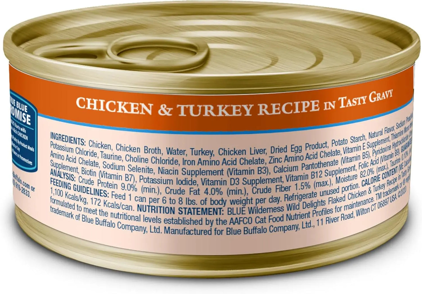 Blue Buffalo Wilderness Wild Delights Minced Natural Wet Cat Food, Chicken & Turkey in Tasty - Blue Buffalo