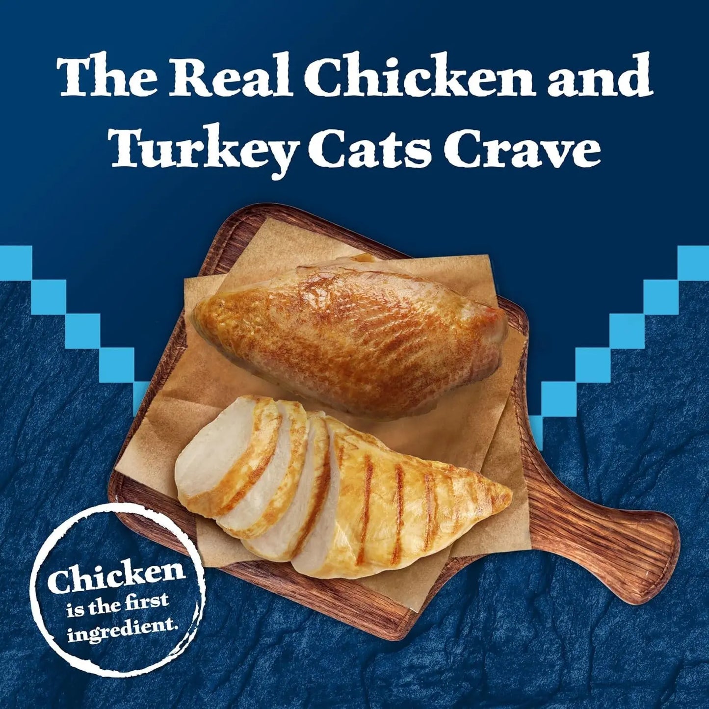 Blue Buffalo Wilderness Wild Delights Minced Natural Wet Cat Food, Chicken & Turkey in Tasty - Blue Buffalo